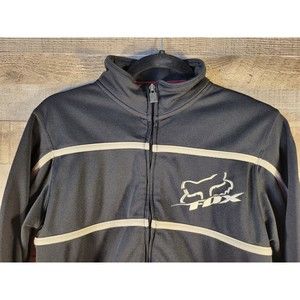 Fox Racing Youth Track Jacket Black with stripes Kids Large